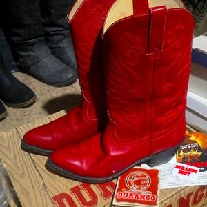 Fire Engine RED Durangos Ladies Western Boots 7M